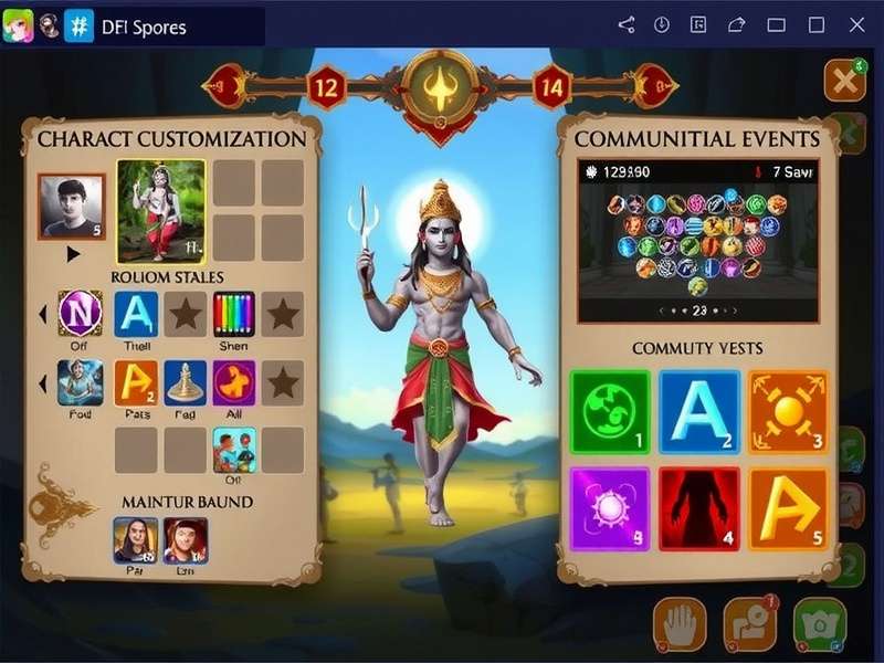 Character customization options in Shiva S Mystical Realm